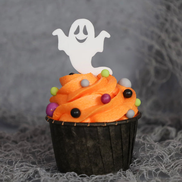 Ghost Cupcake Toppers Pk 6 - SWEET STAMP