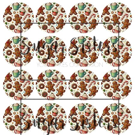 Cute Deer Edible Topper - (1 x 6" Disc ) (8 x 2" Discs)