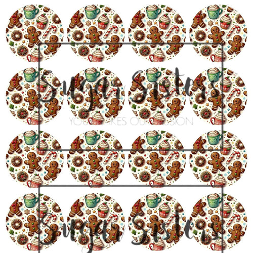 Gingerbread Treats  Edible Toppers - (20 Toppers)