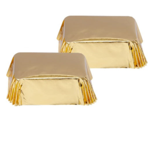 Foil Gold  Mini Loaf Tin Liners Pk  20