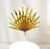 SUGAR SISTERS - Gold Foil Paper Fan Pk 2