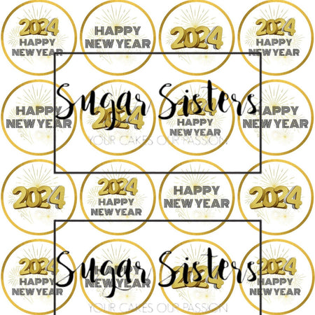 New Year - New Me Text Edible Toppers - (20 Toppers)
