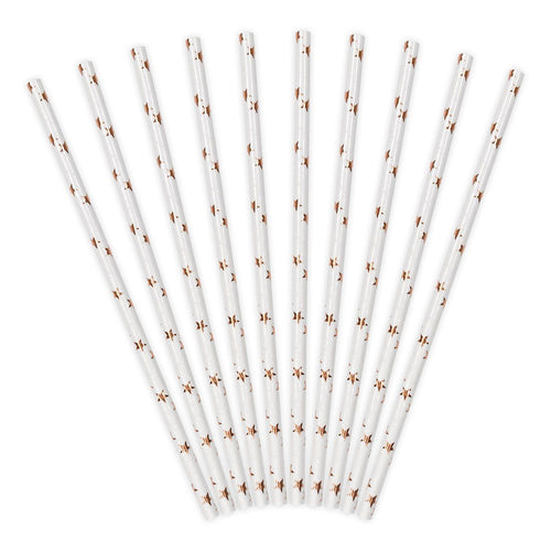 Gold Star Straws Pk 10