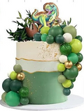SUGAR SISTERS - Green,Dark Green ,Gold & White Cake Ball Set Pk 56