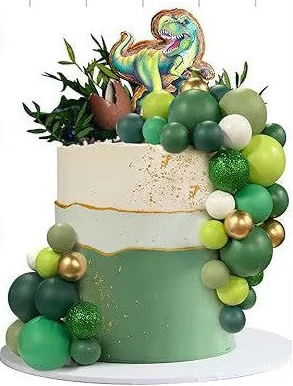 SUGAR SISTERS - Green,Dark Green ,Gold & White Cake Ball Set Pk 56
