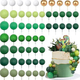 SUGAR SISTERS - Green,Dark Green ,Gold & White Cake Ball Set Pk 56