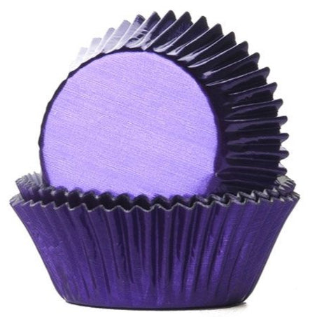 Purple Foil Cupcake Cases Pk 24 HOM