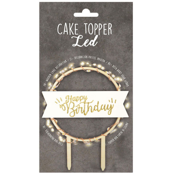 Happy Birthday LED Cake Topper
