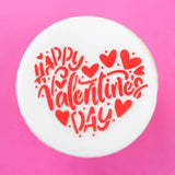 Mini/Bento Happy Valentines Day Hearts Stencil - SWEET STAMP