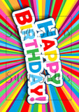 Rainbow Happy Birthday Wrap  Edible Image