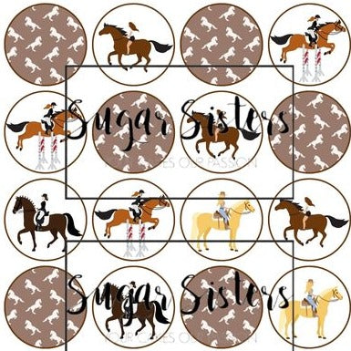 Showjumping  Edible Toppers - (20 Toppers)