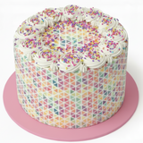 Geometric Rainbow Edible Image
