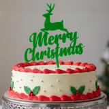 Merry Christmas Reindeer Cake Topper