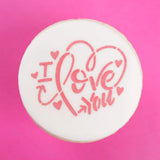 Mini I Love You Heart Stencil - SWEET STAMP