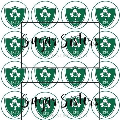 IRFU Crest  Edible Toppers - (20 Toppers)
