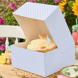 Blue Gingham Cake Box - 10