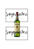 Green Whiskey Bottle Edible Decal - (1 Image 6.5