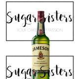 Green Whiskey Bottle Edible Decal - (1 Image 6.5