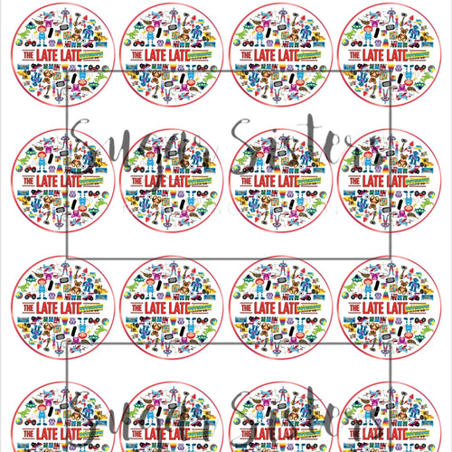 RTE Late Late Toy Show  Edible Toppers - (20 Toppers)