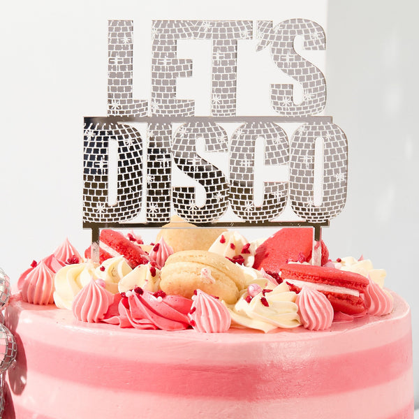 Lets Disco Acrylic Cake Topper
