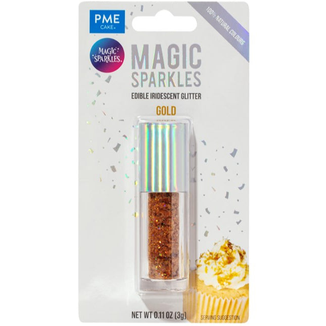 Gold Edible Iridescent  Glitter 3g - MAGIC SPARKLES