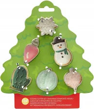 WILTON Mini Xmas Cookie Cutters Set 6