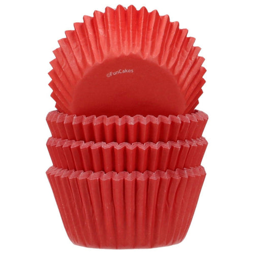 Mini Cases Red Pk 100 FUNCAKES