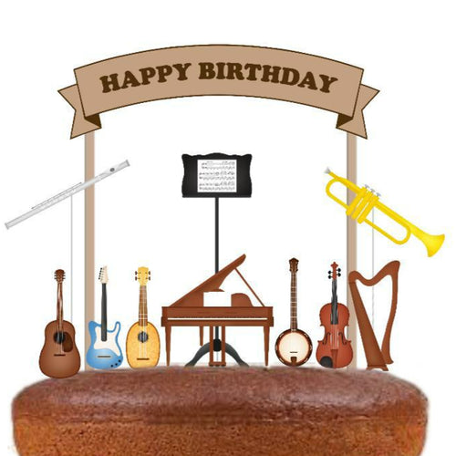Musical Instruments Cake Topper