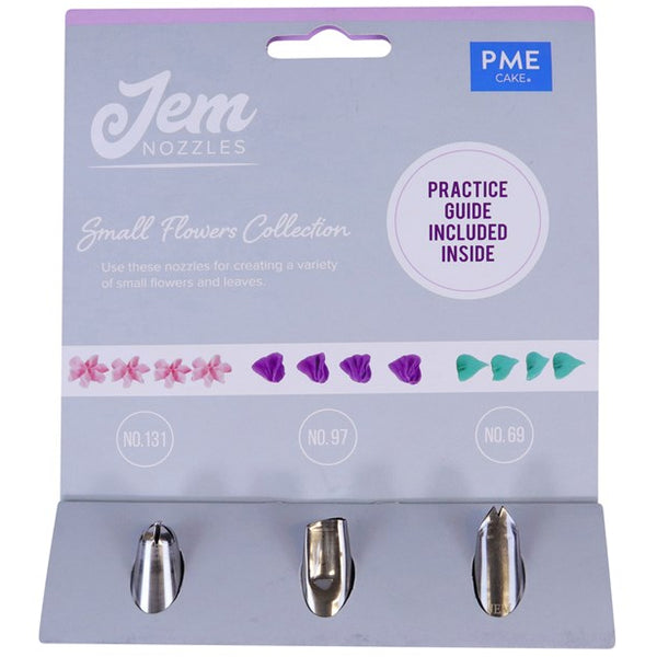 Jem Nozzle Set Small Flowers Collection Pk 3