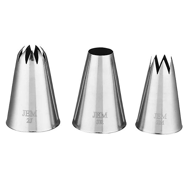 Jem Nozzle Set Large Cupcakes Collection Pk 3