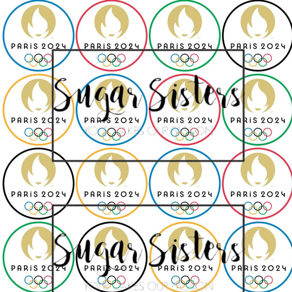 Paris Olympics Edible Toppers - (20 Toppers)