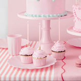 Tall Candles Pink & Gold Pk 12