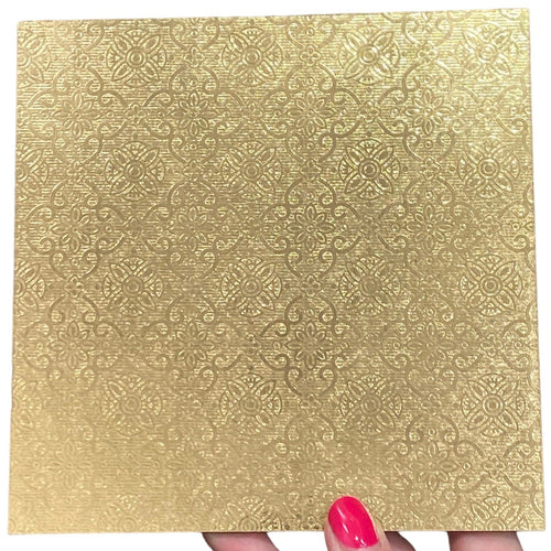 Luxury Square Cake Board - Double Sided - Gold/White