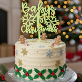 Baby's First Christmas Cake Topper