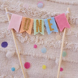 Pink Pastel Bunting Topper ONE