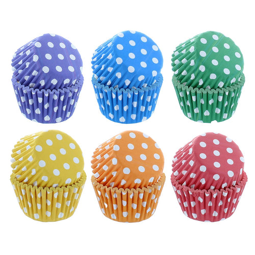 Asstd Polka Dot Cupcake Cases Pk 300