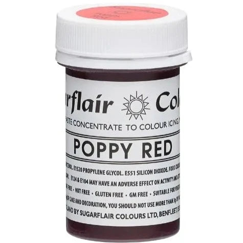 Poppy Red SugarFlair Gel paste 25g