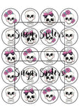 Pretty Skulls Edible Toppers - (20 Toppers)