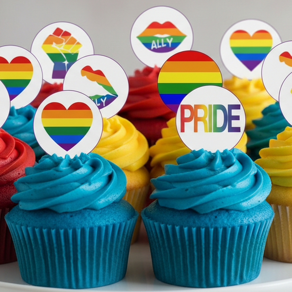Pride  Edible Toppers - (20 Toppers)