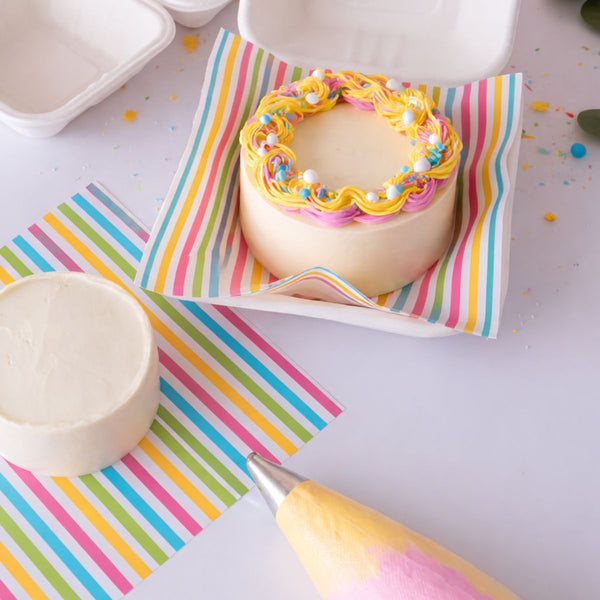 Rainbow Stripe Parchment Paper Pk 50  Sheets