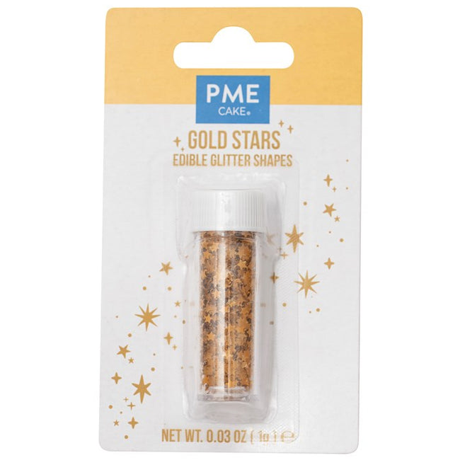 Edible Glitter Gold Stars 1g