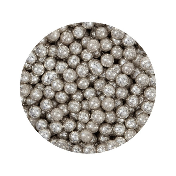 Silver Sugar Pearls 3mm  25g