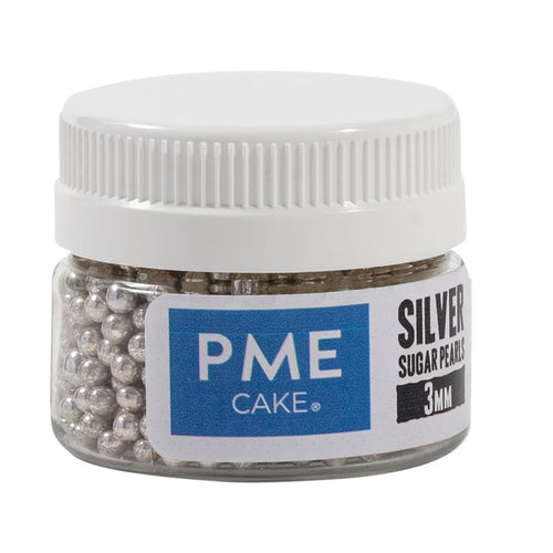 Silver Sugar Pearls 3mm  25g