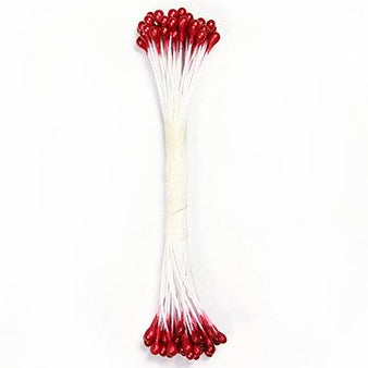 PEARL STAMENS RED LARGE 50pk JEM