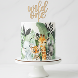 Cute Safari Animals Wrap  Edible Image
