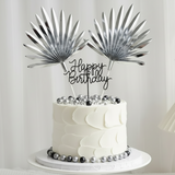 SUGAR SISTERS - Silver Foil Paper Fan Pk 2