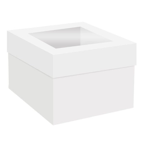 6" White Cake Box with Window