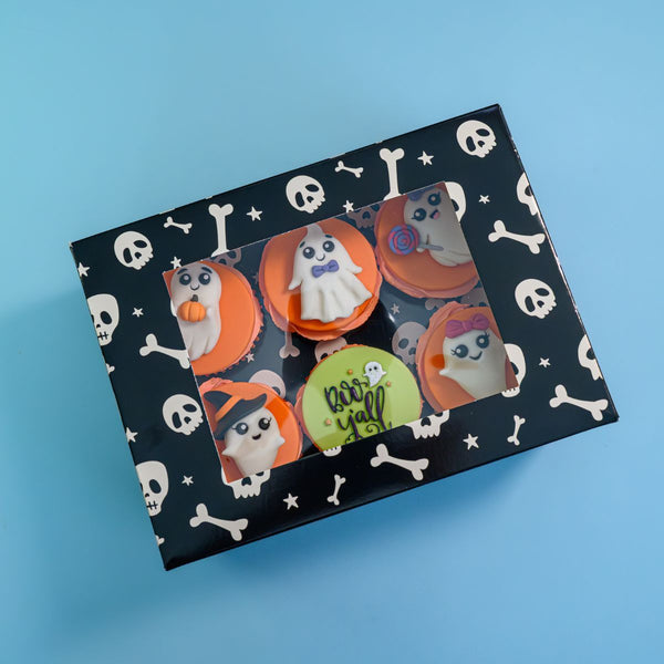 Luxury Black Skeleton Cupcake Box 12s