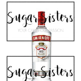 Clear Vodka Bottle Edible Decal - (1 Image 6.5