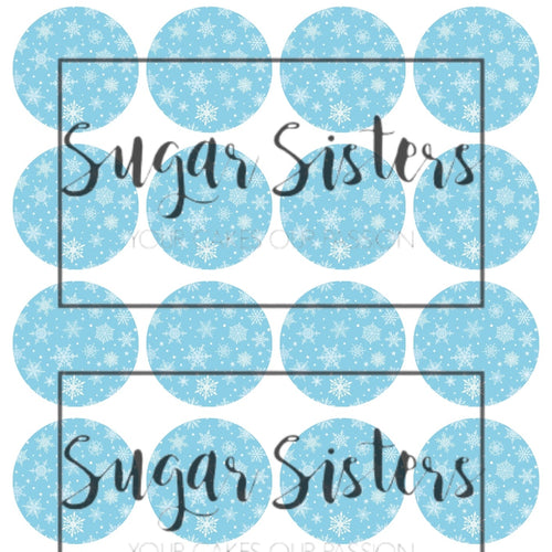 SnowFlakes Edible Toppers - (20 Toppers)